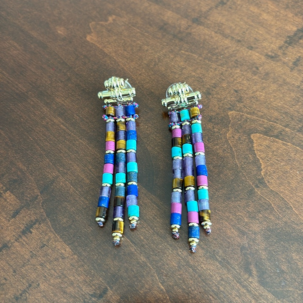 Kendra Scott Bree Multicolor Dangle Statement Ear… - image 1